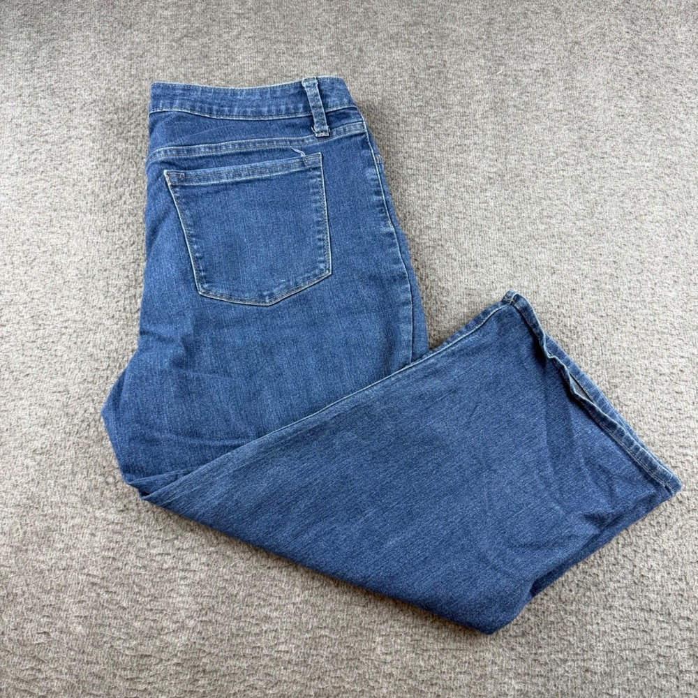 Riders by Lee Capri Jeans Women's 18 Medium Blue Mid Rise Denim Cropped Pants